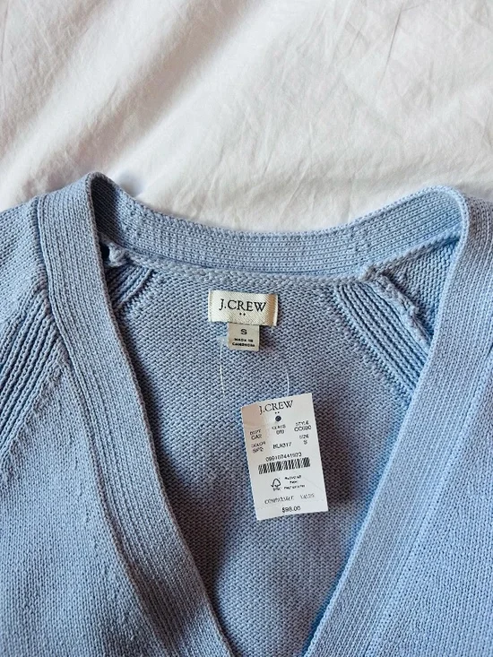 J.Crew Cotton-blend V-neck Cardigan Sweater - Picture 4 of 6